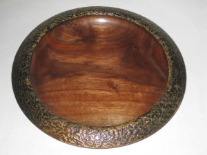 walnut shallow bowl